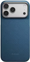 Dėklas PITAKA Edge Argyle MagSafe dėklas, skirtas iPhone 18 Pro Max / 17 Pro Max, vidurnakčio mėlyna