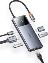 Baseus USB-C šakotuvas 6 prievadų, 10Gb/s, HDMI, PD 100 W, 6 in 1