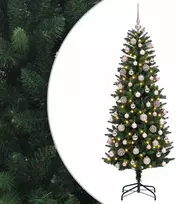 Dirbtinė Kalėdų eglutė su burbulais 180 cm 300 LED Šilta balta