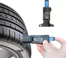 Skaitmeninis padangų protektoriaus gylio matuoklis (LCD ekranas, 0-25.4 mm)