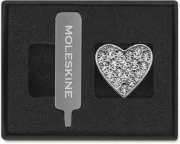 Moleskine Przypinka Heart Crystal, sidabrinė (MS-8855357)