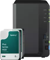 Serveris Synology DS223 16TB Plus HDD NAS-Bundle NAS inkl. 2x 8TB Synology Plus HDD 3.5 col. SATA