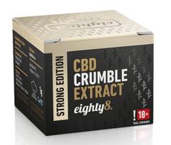 Eighty8 Crumble CBD ekstraktas – iki 85 % CBD, THC <0,2 %, 1 g