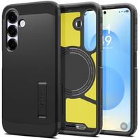 Tvirtas dviejų sluoksnių dėklas su stovu Spigen Tough Armor Mag Magsafe telefonui Samsung Galaxy S25