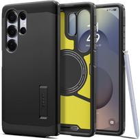 Tvirtas dviejų sluoksnių dėklas su stovu Spigen Tough Armor Magsafe telefonui Samsung Galaxy S25 ULTRA