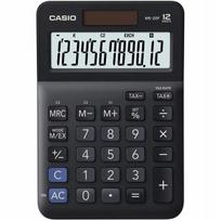 CASIO MS-20F stalo skaičiuotuvas su PVM skaičiavimo funkcija, 12 skaitmenų, juodas