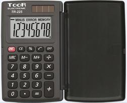 Kišeninis 8 skaitmenų kalkuliatorius TooR ELECTRONIC su atverčiamu dangteliu, 63 × 104 × 11 mm