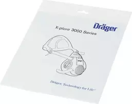 Dräger X-plore 3300 pusinė kaukė respiratorius su 2 A2P3 RD filtrais (R57793)
