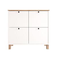 Batų spintelė Kalune Design Nord ND1-SW, ąžuolo sp./balta sp., 90 cm x 35 cm x 85.2 cm