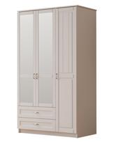 Spinta Kalune Design Kardelen Rb-119-02, balta sp., 105 cm x 52 cm x 210 cm, su veidrodžiu