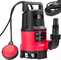Red Technic Panardinamas siurblys švariam ir nešvariam vandeniui, su plūdiniu jungikliu, didelio našumo, automatinis veikimas, drenažui ir vandens perkėlimui