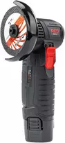 Red Technic Belaidis mini kampinis šlifuoklis, 12V bešepetėlinis, 76mm diskas, su 7 diskais metalui, betonui, medienai, poliravimui