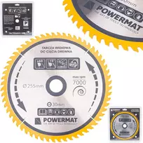 Powermat Diskinis pjūklas medienai 255x30 60z TDD-255x30x60Z