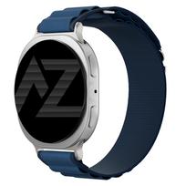 Accezz nailoninė Alpine apyrankė, skirta Samsung Galaxy Watch 9 (40/44mm) / Watch 8 (40/44mm) / Classic (46mm) – tamsiai mėlyna