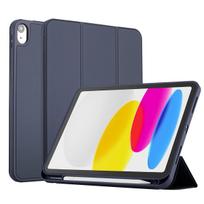 Accezz išmanusis atverčiamas silikoninis dėklas, skirtas iPad 11 (2025) 11 colių A16 / iPad 10 (2022) 10.9 colio – tamsiai mėlynas