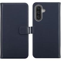 Selencia natūralios odos atverčiamas dėklas, skirtas Samsung Galaxy A18 (4G) / A17 (4G/5G) – Mėlynas