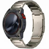 Accezz matinis titano apyrankės dirželis – Garmin 26 mm jungtis – Titanas