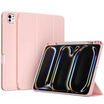 Accezz išmanusis silikoninis atverčiamas dėklas, skirtas iPad Pro 11 (2025) M5 / (2024) M4 – rožinis