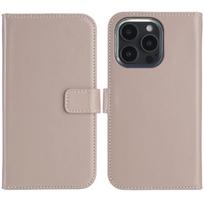 Selencia natūralios odos atverčiamas dėklas, skirtas iPhone 16 Pro Max – Dusty Pink