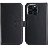 Selencia natūralios odos atverčiamas dėklas, skirtas iPhone 16 Pro Max – juodas