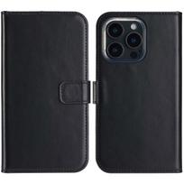 Selencia natūralios odos atverčiamas dėklas, skirtas iPhone 16 Pro – juodas