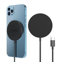 Accezz belaidis įkroviklis USB-C – belaidis MagSafe ir Qi2 įkroviklis – 1 metras – juodas