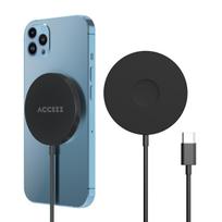 Accezz belaidis įkroviklis USB-C – MagSafe belaidis įkroviklis – 1 metras – Juodas