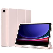 Accezz išmanusis silikoninis atverčiamas dėklas, skirtas Samsung Galaxy Tab A9 Plus – rožinis