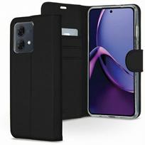 Accezz piniginės tipo TPU atverčiamas dėklas, skirtas Motorola Moto G84 – juodas