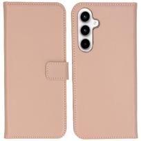 Selencia natūralios odos atverčiamas dėklas, skirtas Samsung Galaxy A55 – Dusty Pink