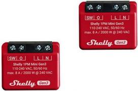 Smart Switch 1PM Mini Gen3, 2 pcs., 8A, 110–240VAC, Wi-Fi, Bluetooth, Power Monitoring 3800235261606 | 3800235261606