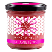 Medus ir avietės – Šerkšno medus, 200 g