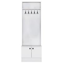 Drabužių kabykla su lentyna Kalune Design M16 1572, 182.8 cm, balta sp.
