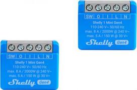 Smart Switch 1 Mini Gen4, 2 pcs., 8A/240VAC, Wi-Fi, Zigbee, Matter, Bluetooth 3800238070793 | 3800238070793