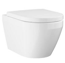 Euro Ceramic pakabinamas unitazas Triple Vortex  su soft close dangčiu, balta spalva