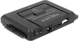 Adapteris Delock 61486 Micro USB 3.0 B female, DC jack, 3 m, juoda sp.