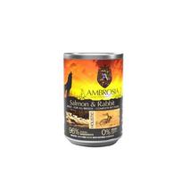 AMBROSIA Salmon & Rabbit – natūralūs konservai šunims su lašiša ir triušiena 400g.