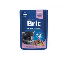 Brit Premium konservai katėms maiš. White Fish Kitten 100g.