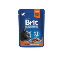 Brit Premium konservai katėms maiš. Salmon for Sterilised 100g.