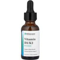 Nutra BioGenesis, Vitamino D3/K2 emulsija, 1 fl uncija (30 ml)