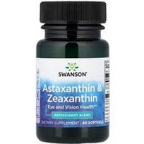 Swanson Vitamins, Astaksantinas ir zeaksantinas, 60 minkštųjų kapsulių