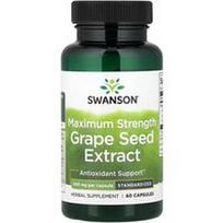 Swanson Vitamins, Vynuogių sėklų ekstraktas, 500 mg, 60 kapsulių