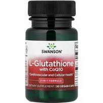 Swanson Vitamins, L-glutationas su CoQ10, 30 veganiškų dangtelių