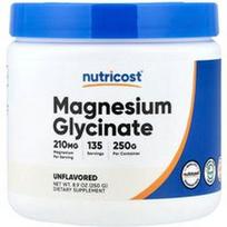 Nutricost, Magnio glicinatas, be skonio, 8,9 uncijos (250 g)