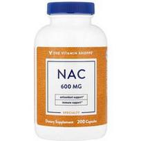 The Vitamin Shoppe, NAC, 600 mg, 200 kapsulių