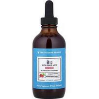 The Vitamin Shoppe, Vitaminas B12 su folio rūgštimi, aviečių, 118 ml