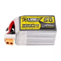 Lipo Tattu R-Line Versija 5.0 1550mAh 22.2V 150C 6S baterija su XT60 jungtimi universalus