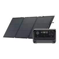 Rinkinys: EcoFlow River 3 Plus nešiojamoji elektros stotelė + 160W saulės baterijos panelis. universalus