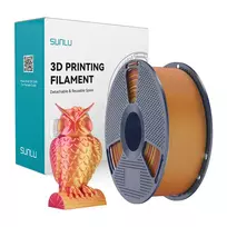 Sunlu PLA+ Silk Dvigubos spalvos filamento (Raudona ir Aukso) universalus