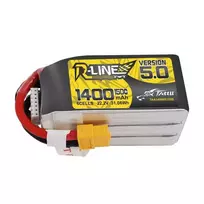 Tattu R-Line 5.0 baterija 1400mAh 22.2V 150C 6S1P XT60 universalus